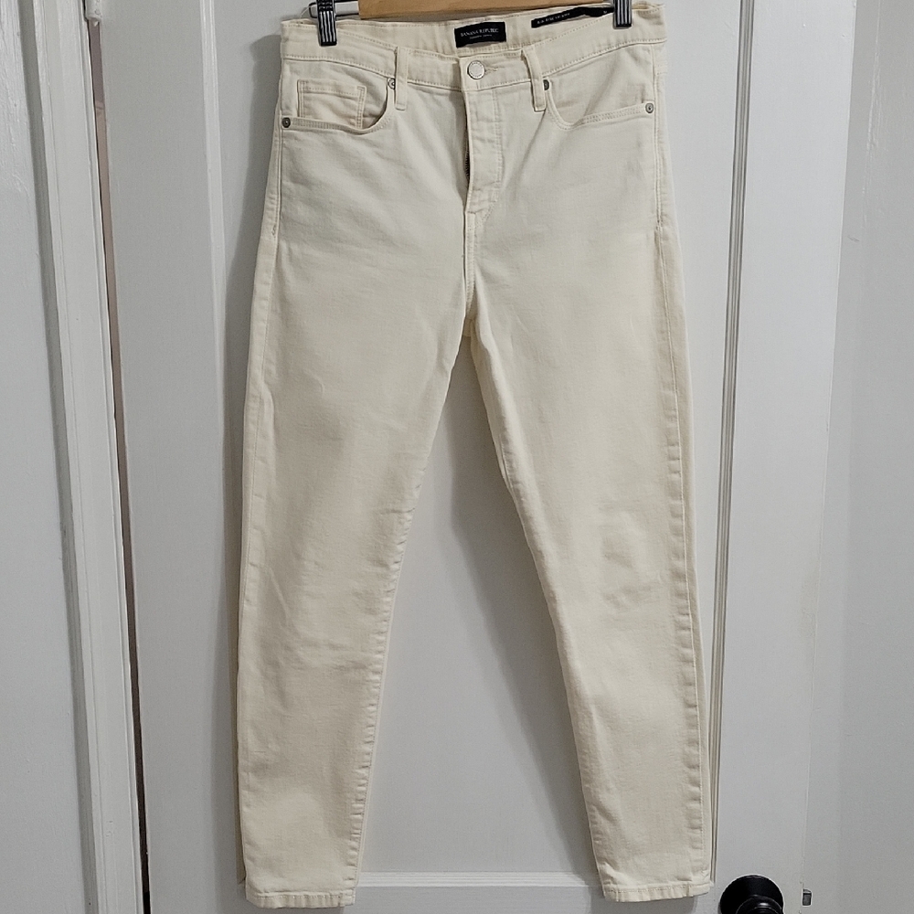 Banana Republic Women's Off-White Skinny Jeans